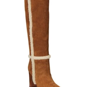 Lauren Ralph Lauren Tan Suede Over the Knee Boots
